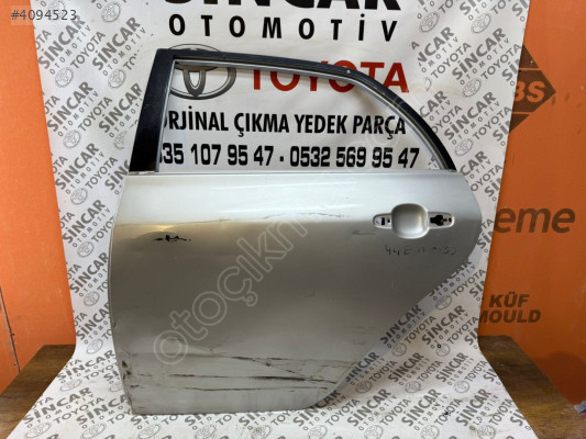 TOYOTA COROLLA 2007 2012 SOL ARKA KAPI ÇIKMA ORJİNAL