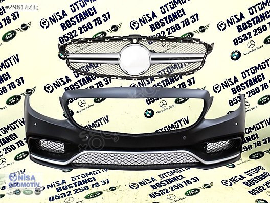W205 C SERİSİ C63 KASA GÖRÜNÜM ÖN TAMPON PANJUR (SILVER TRIM)
