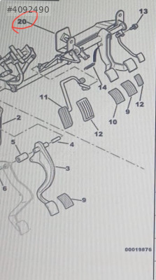 Citroen Saxo fren pedal Destek sacı 452023