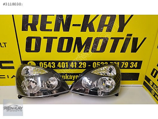 RENAULT CLİO 2 SAĞ SOL FAR SİYAH 2002-08 SIFIR RENKAY KOCAELİ
