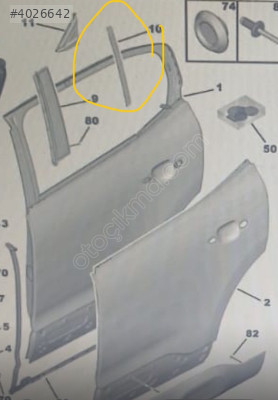 citroen c5 aircross kızak kapağı sağ 98 169 063 XY