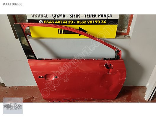 RENAULT CLİO 4 SAĞ ÖN KAPI KIRMIZI ÇIKMA ORJ RENKAY OTO KOCAELİ