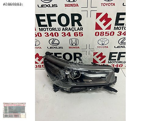 TOYOTA HİLUX SAĞ FAR LED ÇIKMA ORJİNAL YEDEK PARÇA 20-24