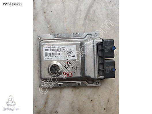 Ford KA 1.2 Motor Beyni 51981640 - 9GF.TK - 9GFTK - HWN01