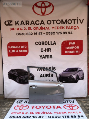 2007-2012 TOYOTA AURIS ÇIKMA ORJINAL SAĞ ÖN KAPI