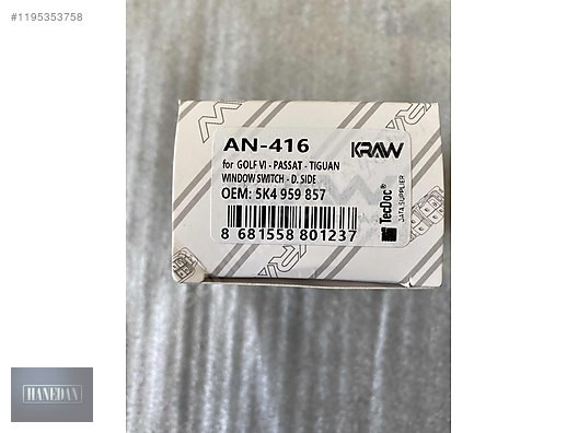VW GOLF 6 SOL ÖN CAM DÜĞMESİ 5K4959857