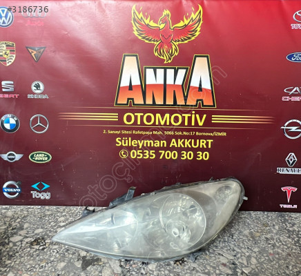 PEJO 307 ORJİNAL ÇIKMA TEMİZ SOL FAR