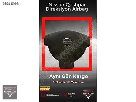 Nissan qashqai orjinal çıkma airbag