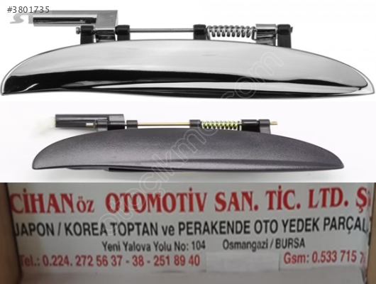HYUNDAİ ATOS DIŞ KAPI KOLU ARKA SAĞ-SOL KROM VE SİYAH 82660-02000