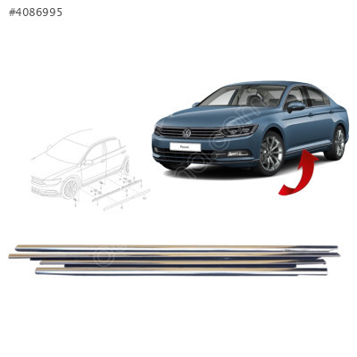 3G0853331A332333A334A VW PASSAT KAPI ÇİTA TAKIMI KROMLU SET 15