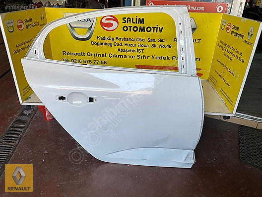 RENAULT MEGAN 4 SAĞ ARKA KAPI BEYAZ ÇIKMA ORJİNAL PARÇA HP
