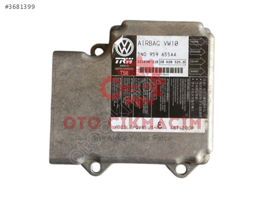 VW Passat B7 Modeli için Orijinal Airbag Beyni