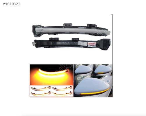 5G0949101 VW GOLF7 2013-2019 SOL AYNA SİNYALİ KAYAR LED