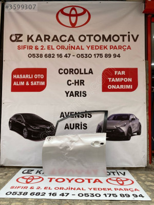2007-2012 TOYOTA AURİS ÇIKMA ORJİNAL SOL ÖN KAPI
