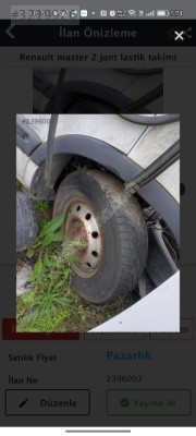 Renault master 2 jant