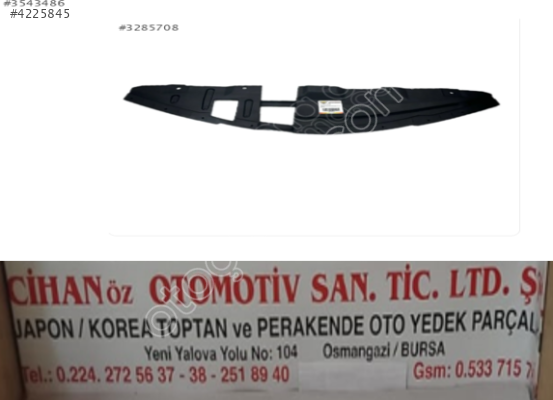 2014-2016 Nissan Qashqai Üst Panjur Bakalit Paneli