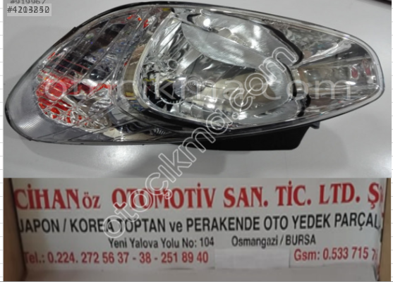 Hyundai Accent Era Beyaz -Sol Far-,.