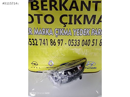 Renault captur 2013-2017 model sol far orijinal siyah mercekli