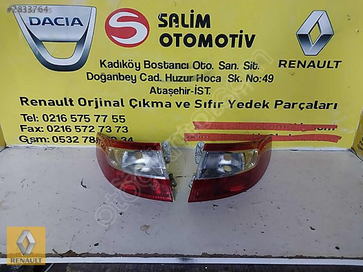 Renault Fluence İçin Orjinal Çıkma Sağ-Sol Stop Parçaları