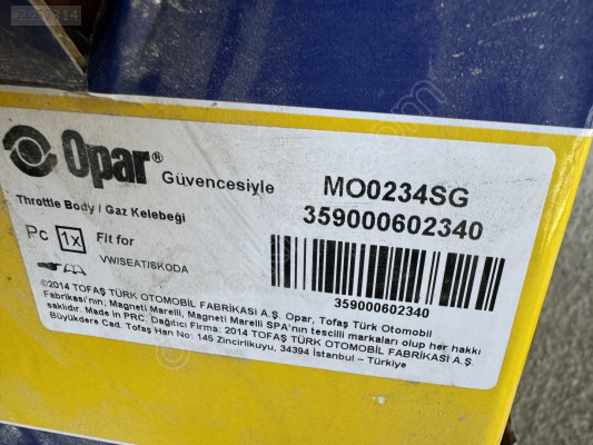 359000602340 GOLF6-POLO CADDY GAZ KELEBEĞİ ORJ HATASIZ