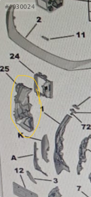 peugeot 408 ön tampon hava girişi arka kanalı 9843699480