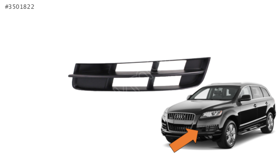 4L0807681B AUDI Q7 10-15 TAMPON KAPAĞI SOL .