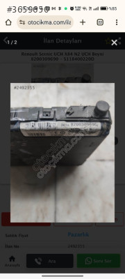 Renault scenic UC konfor beyni 8200309690