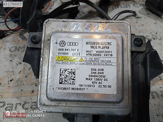 VWAG VOLKSWAGEN AUDİ SEAT SKODA XENON LED FAR BEYNİ 8K0 941 597
