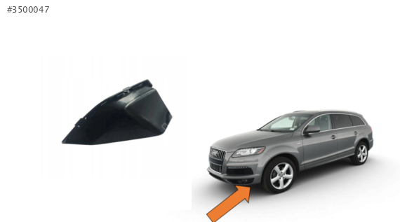 4L0807151E ÖN TAMPON KAPLAMA SOL ( S-LİNE ) Q7 2011+ .