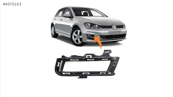 5G0853808A VW GOLF7 2013-2016 ÖN TAMPON SİS KAPAĞI SİSLİ KROMLU S