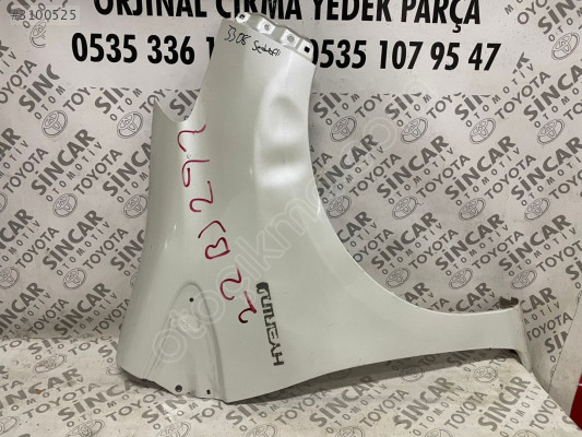 TOYOTA YARİS 2013 2018 SAĞ ÖN ÇAMURLUK ÇIKMA ORJİNAL SEDEFLİ