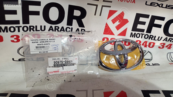 TOYOTA COROLLA SIFIR ORJ BAGAJ KAPAK AMBLEM 07-13 OEM90975-02071