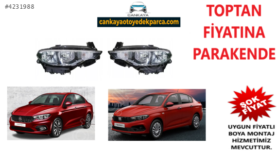 FİAT EGEA ÖN FAR SAĞ/SOL ADET FİYAT SIFIR 2014/2025