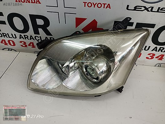 TOYOTA AVENSİS DÜZ SOL FAR ÇIKMA ORİJİNAL PARÇA 2002-2006