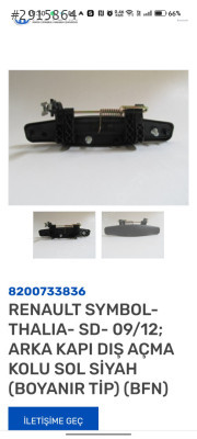 Renault Sembol talya orjinal   kapı kolu dış