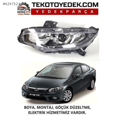 CİVİC ELEGANCE ÖN FAR SAĞ SOL 2016 2017 2018 2019 2020 2021 2022