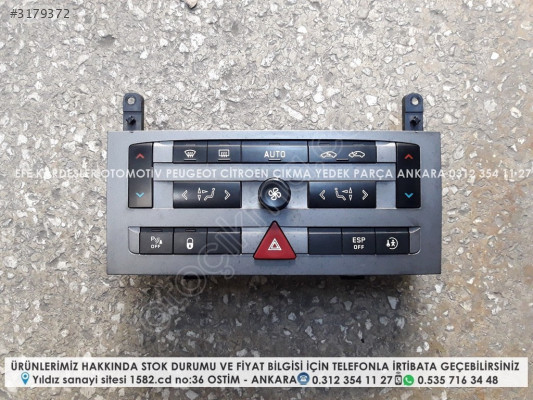 peugeot 407 çıkma klima kontrol paneli