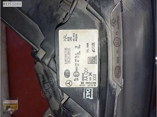 A 447 906 77 00 MERCEDES VİTO SOL FAR