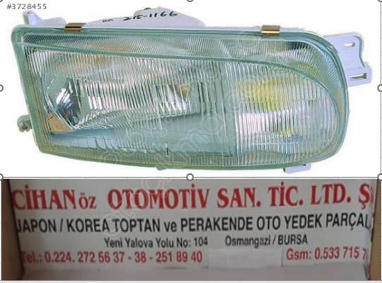 NISSAN VANETTE SAĞ-SOL FAR 92-98 ADET FİYATI 26060-26010-8C002?..