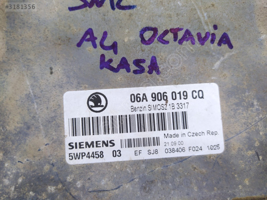 ÇIKMA SKODA OCTAVİA A4 KASA MOTOR BEYNİ 06A906019CQ