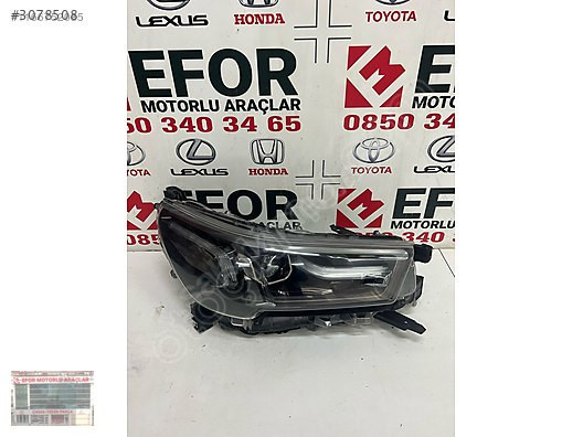 TOYOTA HİLUX SAĞ FAR LED ÇIKMA ORJİNAL YEDEK PARÇA 20-24