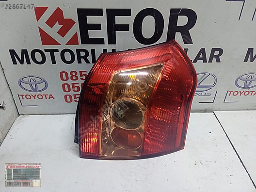 TOYOTA COROLLA HB SAĞ STOP ÇIKMA ORİJİNAL PARÇA 2005-2007