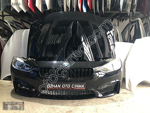 F30 BMW 3 Serisi Orjinal Siyah Ön Kaput Tampon Seti