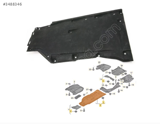8W0825207A ALT TABAN MUHAFAZASI L AUDİ A4 2016>>