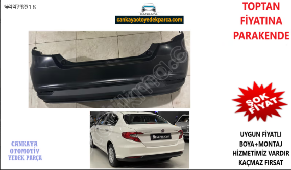 FİAT EGEA SEDAN ARKA TAMPON KOMPLE SIFIR ALT ÜST SIFIR-735670238