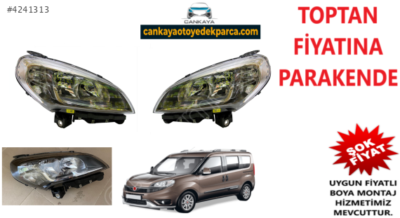 DOBLO  4 2015ÖN FAR SAĞSOL SIFIR ADET FİYAT İÇİ KROM VEYA SİYAH