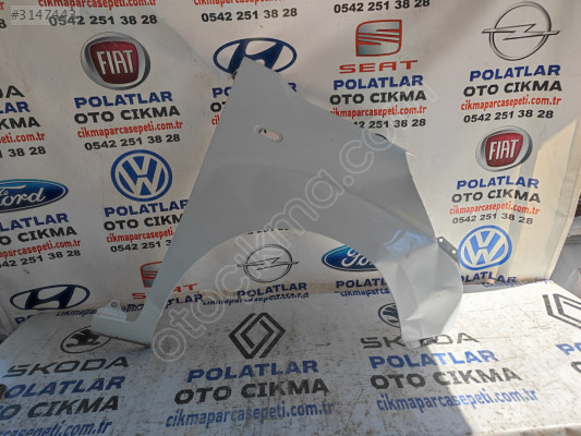 Fiat Fiorino ön sağ çamurluk orijinal beyaz göçük hasarlı