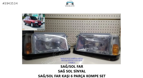 TOFAŞ /DOĞAN/KARTAL/ŞAHİN 6 PARÇA KOMPLE FAR SİNYAL CİTA SET