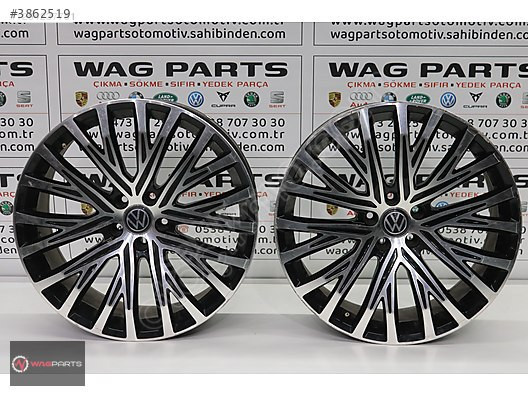 Diğer 20 İNÇ VW AUDİ SKODA SEAT BLACK MACHINED XL JANT ÇİFTİ