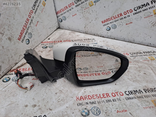 Peugeot 3008 sağ dış dikiz aynası (kör noktalı katlanır)